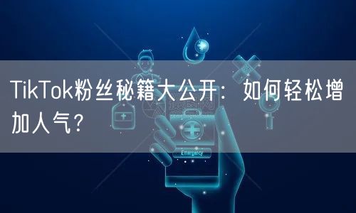 TikTok粉丝秘籍大公开：如何轻松增加人气？