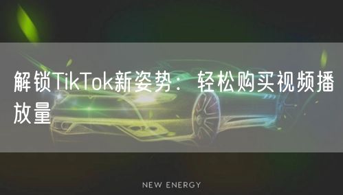 解锁TikTok新姿势：轻松购买视频播放量