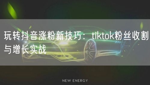 玩转抖音涨粉新技巧：tiktok粉丝收割与增长实战