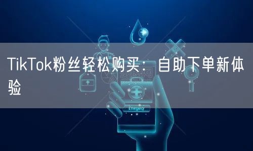 TikTok粉丝轻松购买：自助下单新体验