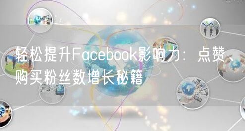轻松提升Facebook影响力：点赞、购买粉丝数增长秘籍