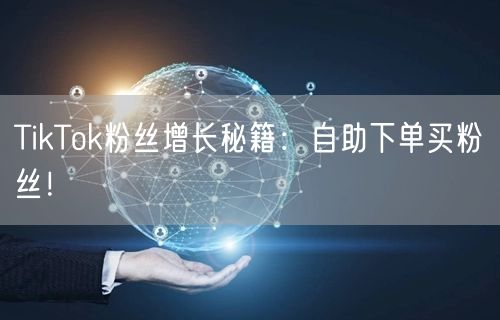 TikTok粉丝增长秘籍：自助下单买粉丝！