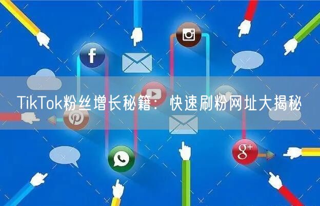 TikTok粉丝增长秘籍：快速刷粉网址大揭秘