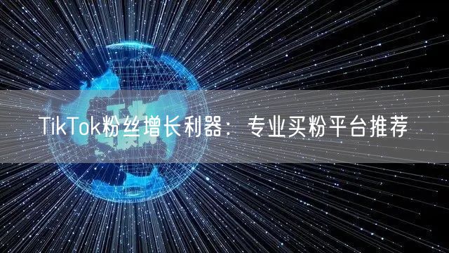 TikTok粉丝增长利器：专业买粉平台推荐