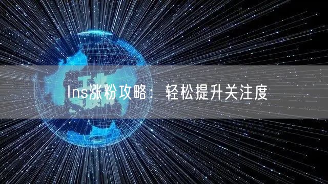 Ins涨粉攻略：轻松提升关注度
