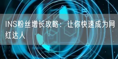 INS粉丝增长攻略：让你快速成为网红达人