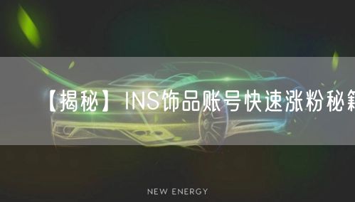 【揭秘】INS饰品账号快速涨粉秘籍