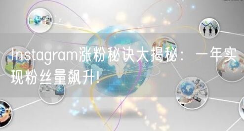 Instagram涨粉秘诀大揭秘：一年实现粉丝量飙升!