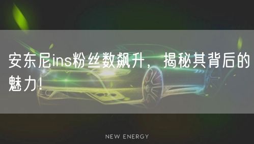 安东尼ins粉丝数飙升，揭秘其背后的魅力！