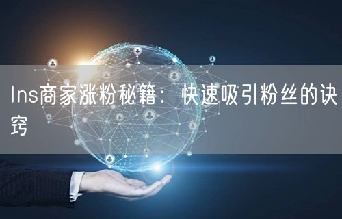 Ins商家涨粉秘籍：快速吸引粉丝的诀窍