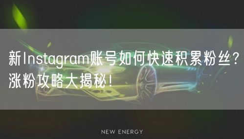 新Instagram账号如何快速积累粉丝？涨粉攻略大揭秘！