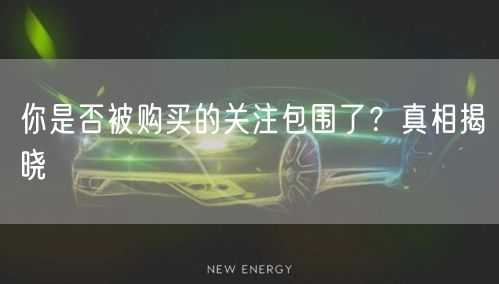 你是否被购买的关注包围了？真相揭晓