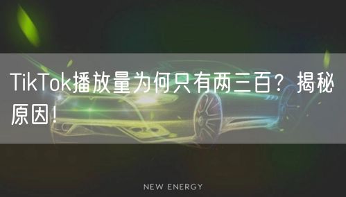 TikTok播放量为何只有两三百？揭秘原因！