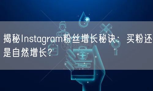 揭秘Instagram粉丝增长秘诀：买粉还是自然增长？