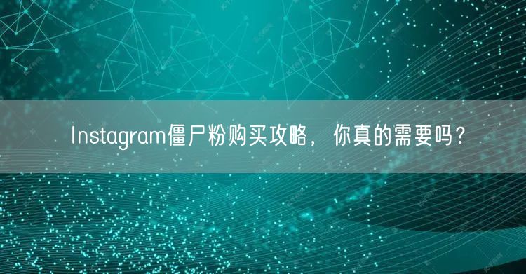 Instagram僵尸粉购买攻略，你真的需要吗？