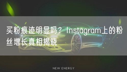 买粉痕迹明显吗？Instagram上的粉丝增长真相揭晓