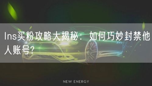 Ins买粉攻略大揭秘：如何巧妙封禁他人账号?