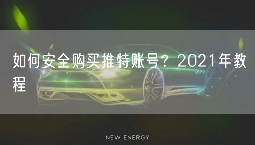 如何安全购买推特账号？2021年教程