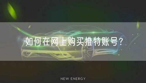 如何在网上购买推特账号？