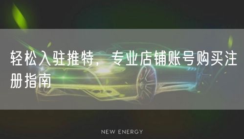 轻松入驻推特，专业店铺账号购买注册指南