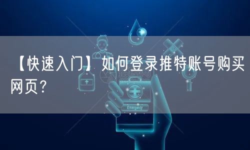 【快速入门】如何登录推特账号购买网页？