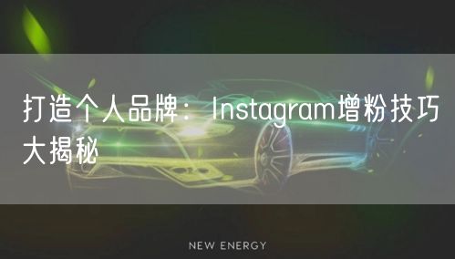 打造个人品牌：Instagram增粉技巧大揭秘