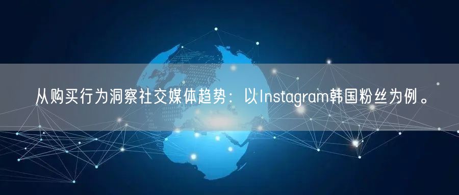 从购买行为洞察社交媒体趋势：以Instagram韩国粉丝为例。