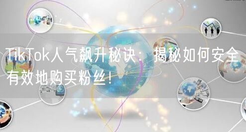 TikTok人气飙升秘诀：揭秘如何安全有效地购买粉丝！
