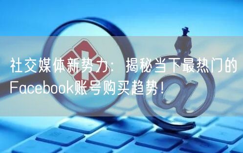 社交媒体新势力:揭秘当下最热门的Facebook账号购买趋势!