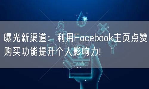 曝光新渠道：利用Facebook主页点赞购买功能提升个人影响力!