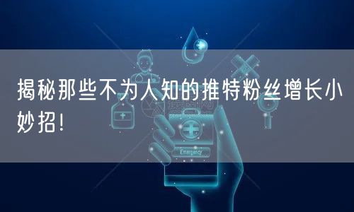 揭秘那些不为人知的推特粉丝增长小妙招！