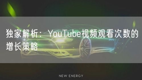 独家解析：YouTube视频观看次数的增长策略