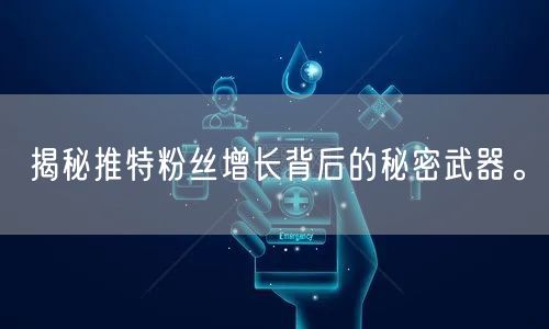 揭秘推特粉丝增长背后的秘密武器。