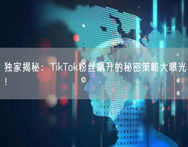 独家揭秘：TikTok粉丝飙升的秘密策略大曝光！