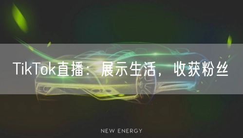 TikTok直播：展示生活，收获粉丝