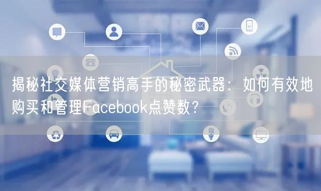 揭秘社交媒体营销高手的秘密武器：如何有效地购买和管理Facebook点赞数？