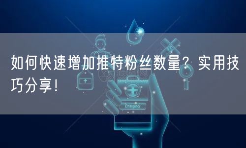 如何快速增加推特粉丝数量？实用技巧分享！