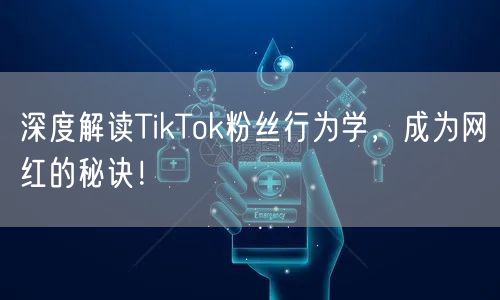 深度解读TikTok粉丝行为学，成为网红的秘诀！