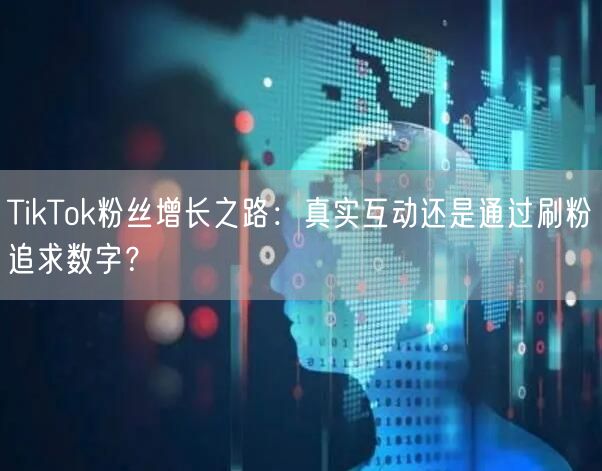 TikTok粉丝增长之路：真实互动还是通过刷粉追求数字？