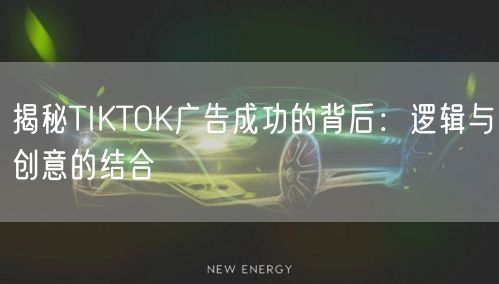 揭秘TIKTOK广告成功的背后：逻辑与创意的结合