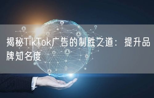 揭秘TikTok广告的制胜之道：提升品牌知名度