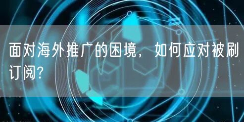 面对海外推广的困境，如何应对被刷订阅?