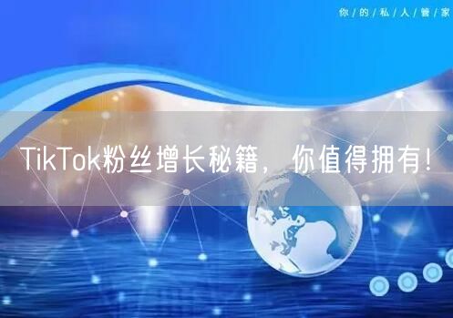 TikTok粉丝增长秘籍，你值得拥有！