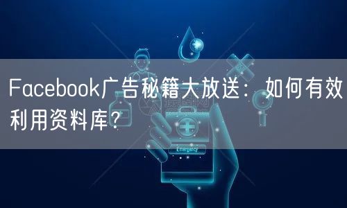 Facebook广告秘籍大放送:如何有效利用资料库?